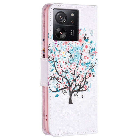 Flip case for Xiaomi 13T / 13T Pro / Redmi K60 Ultra, Wallet, colorful tree, white