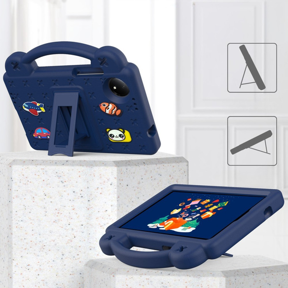 Children's case for Xiaomi Redmi Pad SE 8.7", Cute Patterns, with stand, dark blue