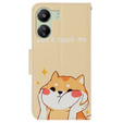 Flip case for Xiaomi Redmi 13C / Poco C65, Wallet, Akita Dog, cream