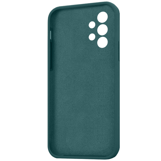 Case for Samsung Galaxy A13 4G, Silicone Lite, dark green