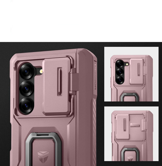 Armored case for Samsung Galaxy Z Fold 6 5G, Dexnor Full Body S-Pen Slot, pink