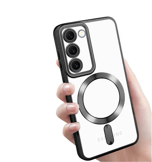 Case for Samsung Galaxy S23, Electro MagSafe, black + Screen Glass