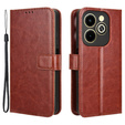 Flip case for Infinix Hot 40i, Crazy Horse Wallet, brown