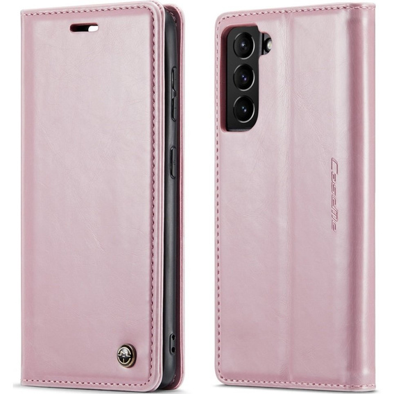 CASEME flip case for Samsung Galaxy S21 FE, Waxy Textupink, pink