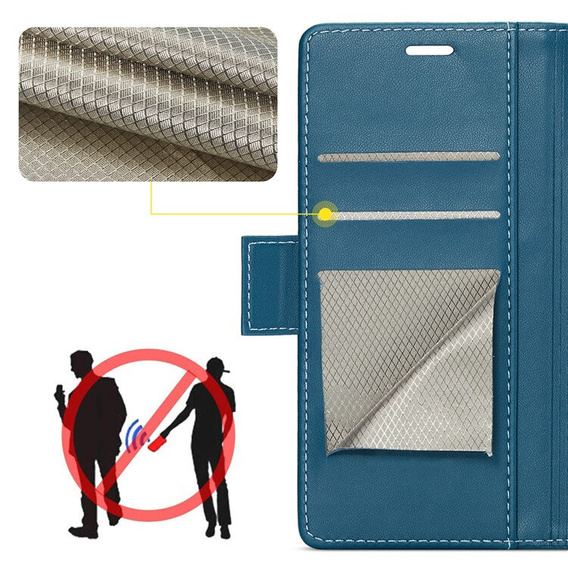 ERBORD Glossy Litchi wallet with flap for Motorola Moto G86 5G / G86 Power 5G