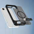 Case for iPhone 16E, Kickstand Matt Case, for MagSafe, black