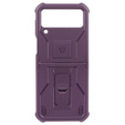 Armored Case for Samsung Galaxy Z Flip 4 5G, Dexnor Clip Holder, purple
