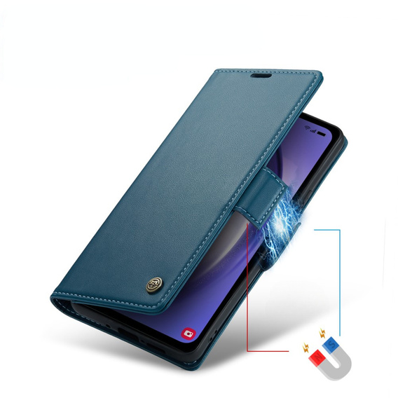 CASEME flip case for Samsung Galaxy A54 5G, Litchi Wallet, blue