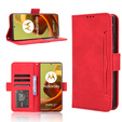 Flip case for Motorola Moto G85, Card Slot, red