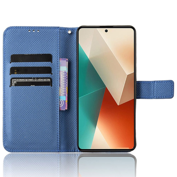 Flip case for Xiaomi Redmi Note 13 5G, Wallet Smart Magnet, blue