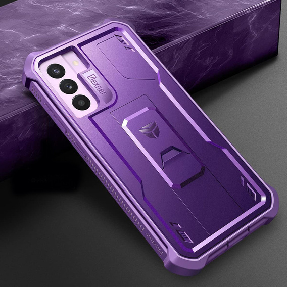 Armored case for Samsung Galaxy S21 FE, Dexnor Full Body, purple