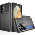 Case for Samsung Galaxy S23 Ultra, Sliding Card Holder, black