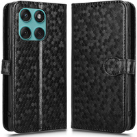 Flip case for Motorola Edge 60 / 60 Fusion, Wallet Rhombus, black