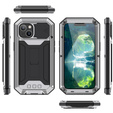Case for iPhone 13 Mini, R-JUST CamShield Slide, armoured, silver / black