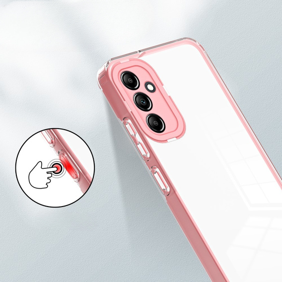 Case for Samsung Galaxy A14 5G, Fusion Hybrid, transparent / pink