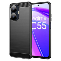 Case for Realme C55, Carbon, black