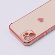 Case for Apple iPhone 11, Electro heart, pink rose gold