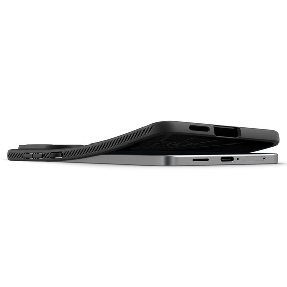 Spigen case for Samsung Galaxy S25 Edge, Liquid Air, black + 9H Tempered Glass