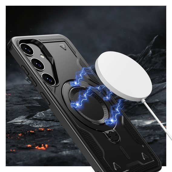 Case for Samsung Galaxy S24 FE, Military MagSafe, black