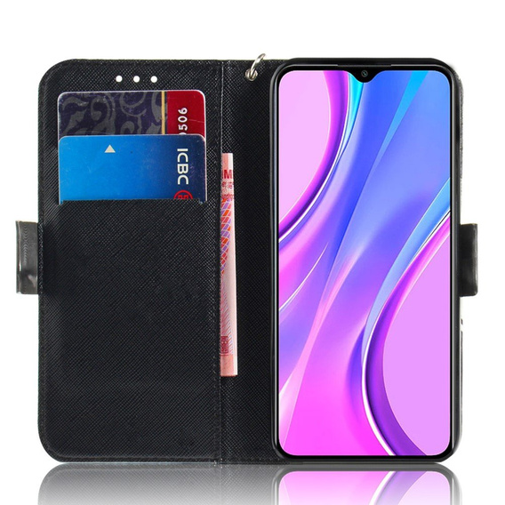 Flip case for Xiaomi Redmi 9, Wallet, Mandala Flower