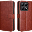 Flip case for Xiaomi 14T, Crazy Horse Wallet, brown