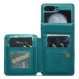 CASEME flip case for Samsung Galaxy Z Flip5 5G, Litchi Wallet, green