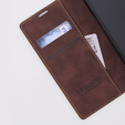 Case for Oppo A78 4G, ERBORD Vintage, wallet with flap, coffee