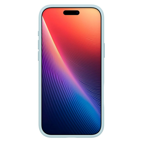 Spigen case for iPhone 17 Pro, Silicone Fit MagSafe, Mute Blue