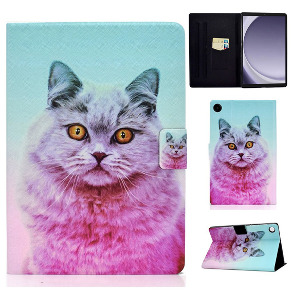 Case for Samsung Galaxy Tab A9 X110 / X115, pink cat