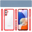 Case for Samsung Galaxy A14 4G/5G, Fusion Hybrid, transparent / red