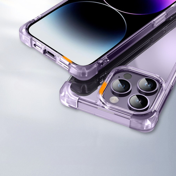Case for iPhone 14 Pro, ERBORD CornerShield, purple