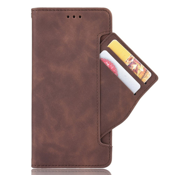 Flip case for Oppo A17, Card Slot, brown