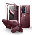 Armored case for Samsung Galaxy S25+ Plus, Dexnor Full Body (Two Frames), red