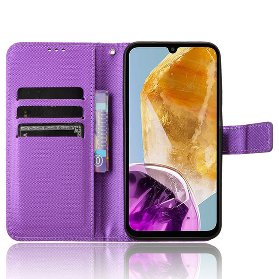 Flip case for Samsung Galaxy M15 5G, Wallet Smart Magnet, purple