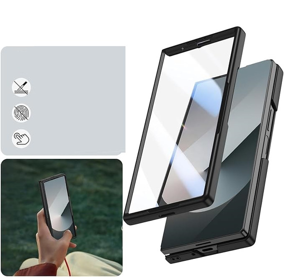 Glass case with full 360° protection for Samsung Galaxy Z Fold7 5G