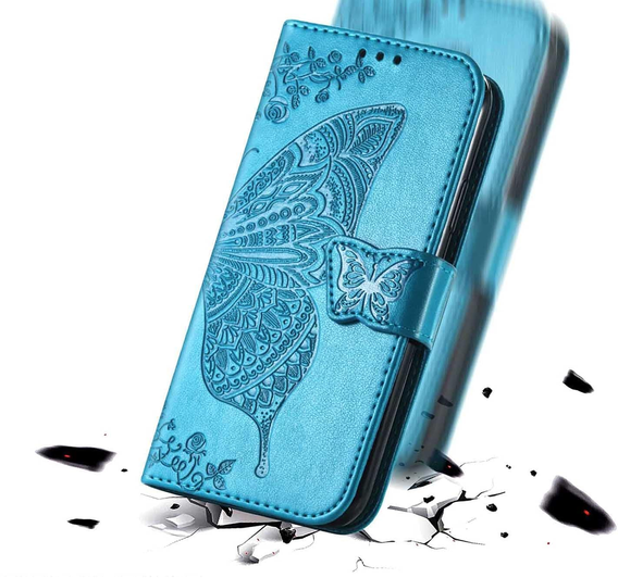 Flip case for Realme 12 Pro 5G / 12 Pro+ 5G, Butterfly, blue