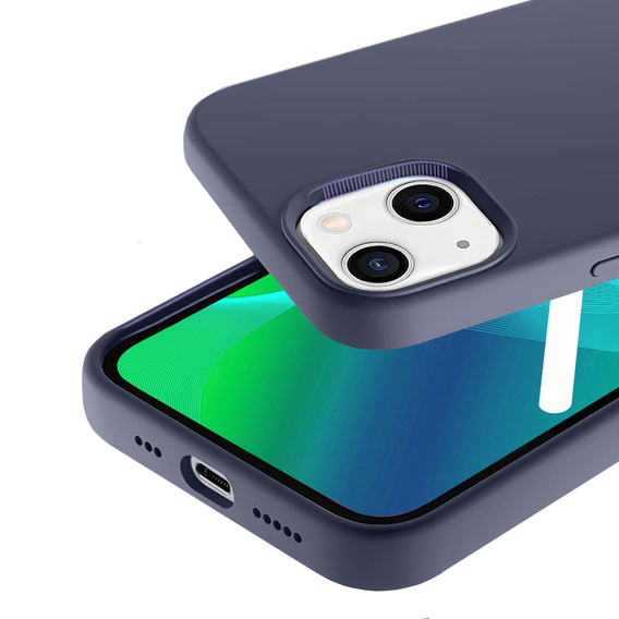 Case for iPhone 14 Plus, Silicone Lite, dark blue