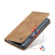CASEME case for Xiaomi 12T / 12T Pro, Leather Wallet Case, brown