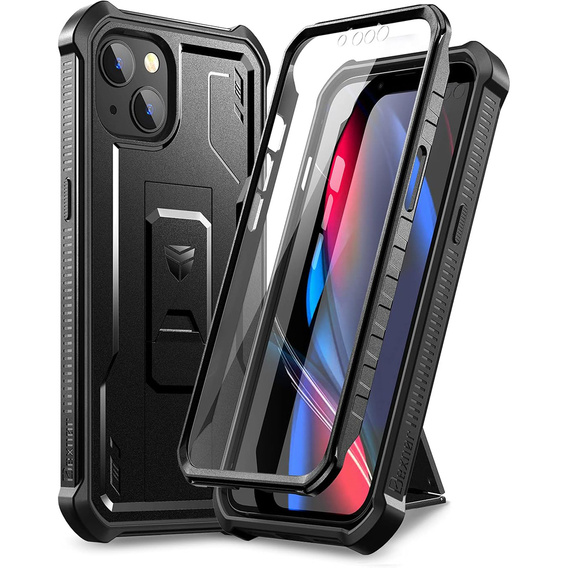 Armored case for iPhone 13 mini, Dexnor Full Body, black