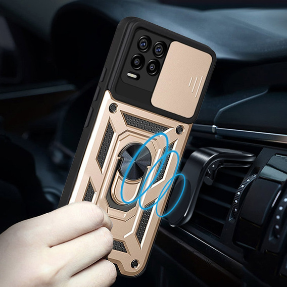 Case for Realme 8 / 8 Pro, CamShield Slide, gold