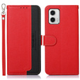 Flip case for Motorola Moto G73 5G, KHAZNEH RFID, red / black