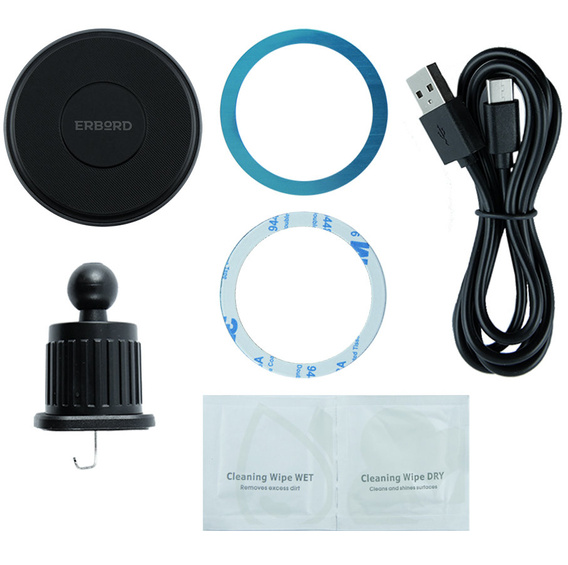 ERBORD C190 Car Holder 15W Inductive Charger for MagSafe