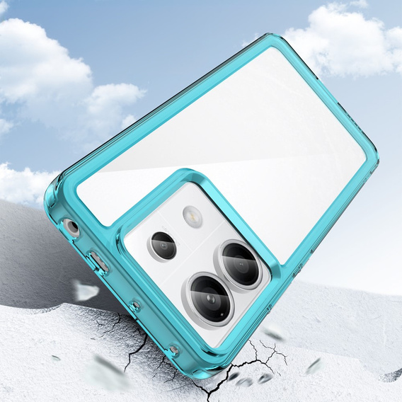 Case for Xiaomi Redmi Note 13 Pro 5G, Fusion Hybrid, transparent / blue
