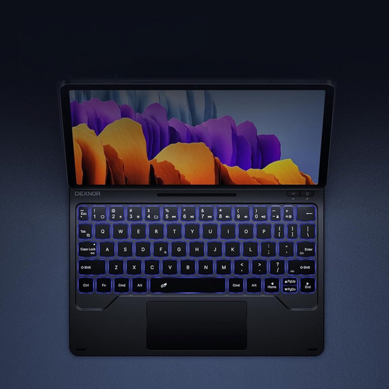 Keyboard case for Samsung Galaxy Tab S7 / S8, Dexnor Magnetic Keyboard Touchpad, black