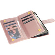 Flip case for Samsung Galaxy A56 5G, Rhombus Crossbody Leather, pink rose gold