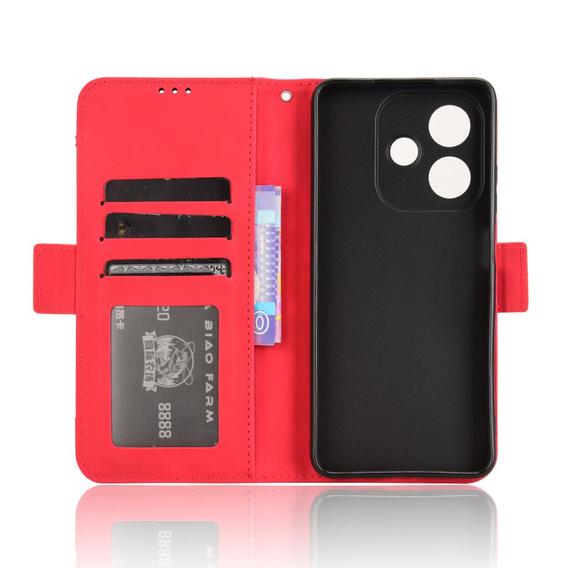 Flip case for Oppo A40 / Oppo A40m, Card Slot, red