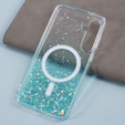 Case for Samsung Galaxy S24+ Plus, Glittery, for MagSafe, green