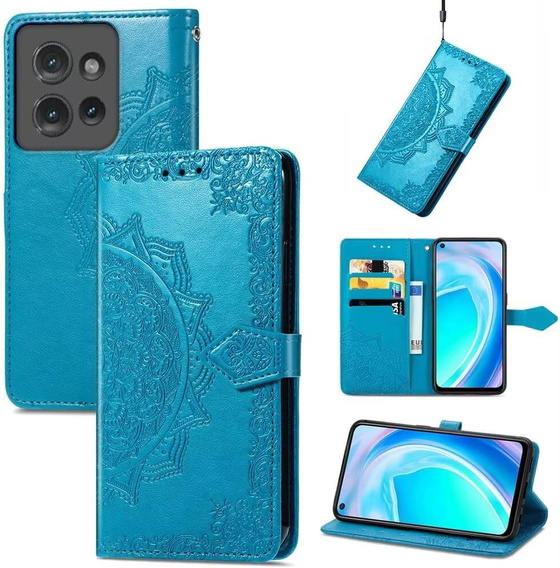 Flip case for Motorola Edge 50 Neo / Motorola ThinkPhone 25, Mandala, blue