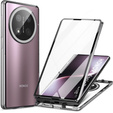 Case for Honor Magic 7 Lite, Magnetic Dual Glass, silver
