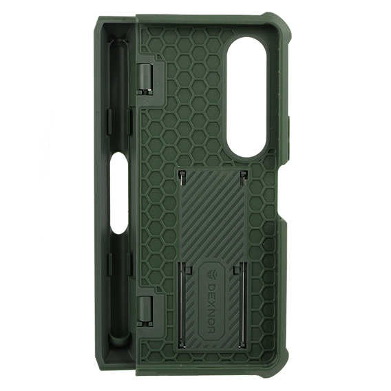 Armored case for Samsung Galaxy Z Fold 4 5G, Dexnor Full Body S-Pen Slot, green